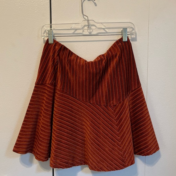 Free People Size Medium Burnt Orange Skirt - Picture 3 of 5